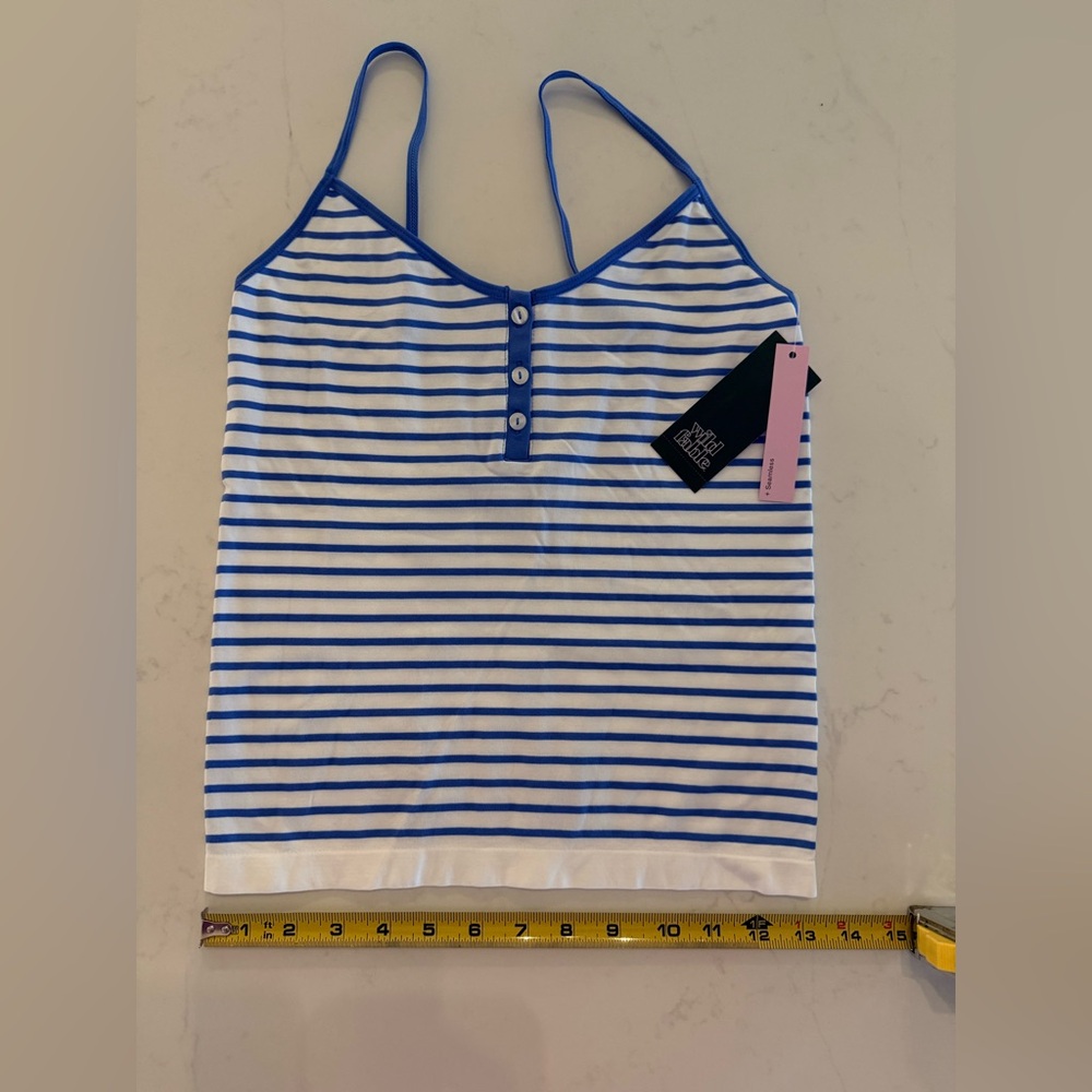 Wild Fable Blue and White Striped Tank Top